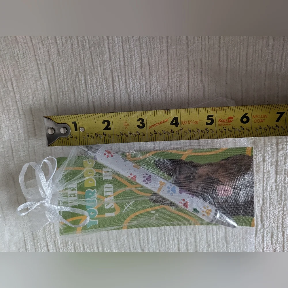Dog-Themed Pens Gifts Qty 6, Cute Click Pens And Bookmark In Organza Mesh Bags